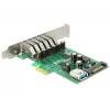 Delock Tarjeta PCI Express x1 a 6 x USB 3.0 externos + 1 x interno
