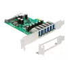 Delock Tarjeta PCI Express x1 a 6 x USB 3.0 externos + 1 x interno
