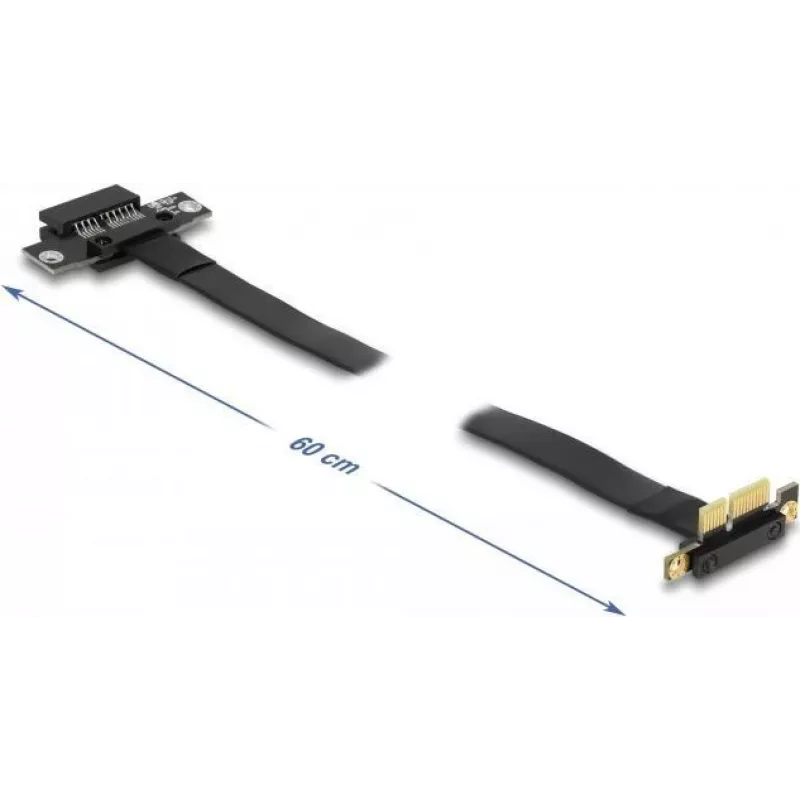 Delock Tarjeta riser PCI Express x1 con conector en ángulo de 90° y cable de 60 cm