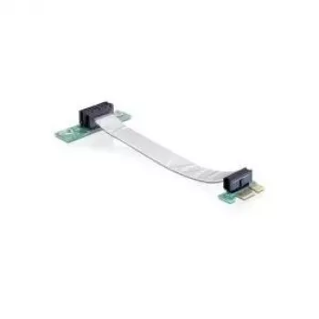 Delock tarjeta riser PCI Express x1 a x1 con cable flexible 13 cm orientación izquierda