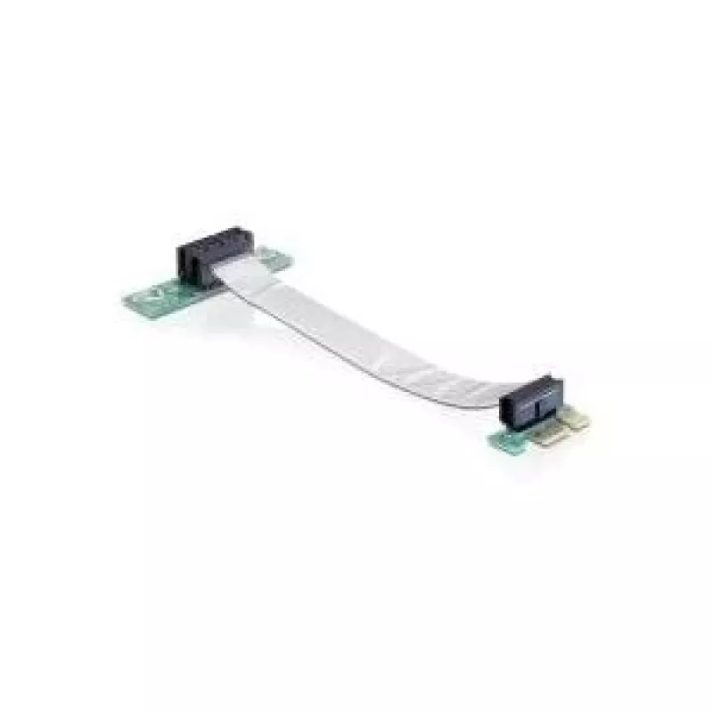 Delock tarjeta riser PCI Express x1 a x1 con cable flexible 13 cm orientación izquierda