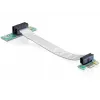 Delock tarjeta riser PCI Express x1 a x1 con cable flexible 13 cm orientación izquierda