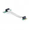 Delock tarjeta riser PCI Express x1 a x1 con cable flexible 13 cm orientación izquierda
