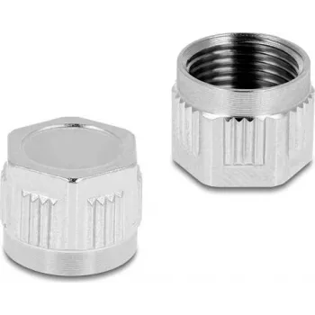 Delock tapa protectora para conector macho M12, roscada, metal, IP67 a prueba de polvo y agua 60842