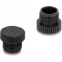 Delock tapa protectora para conector hembra M12, roscada, plástico, IP67 a prueba de polvo y agua, negra (60845)