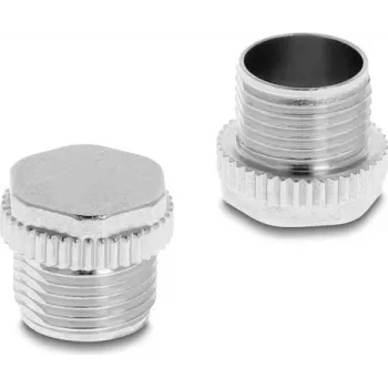 Delock tapa protectora para conector hembra M12, atornillable, metal, IP67 a prueba de polvo y agua (60843)