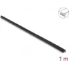Delock Perfil de protección de cantos estriado autoadhesivo de PVC 25 x 25 mm, 1 m, negro 18490
