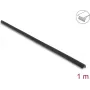 Delock Perfil de protección de cantos estriado autoadhesivo de PVC 25 x 25 mm, 1 m, negro 18490