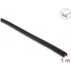 Delock perfil de protección de bordes estriado autoadhesivo de PVC 35 x 35 mm, 1 m, negro 18491
