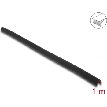 Delock perfil de protección de bordes estriado autoadhesivo de PVC 35 x 35 mm, 1 m, negro 18491