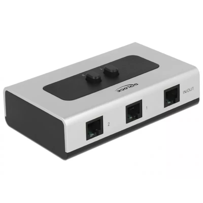 Delock Conmutador manual bidireccional RJ11 de 2 puertos