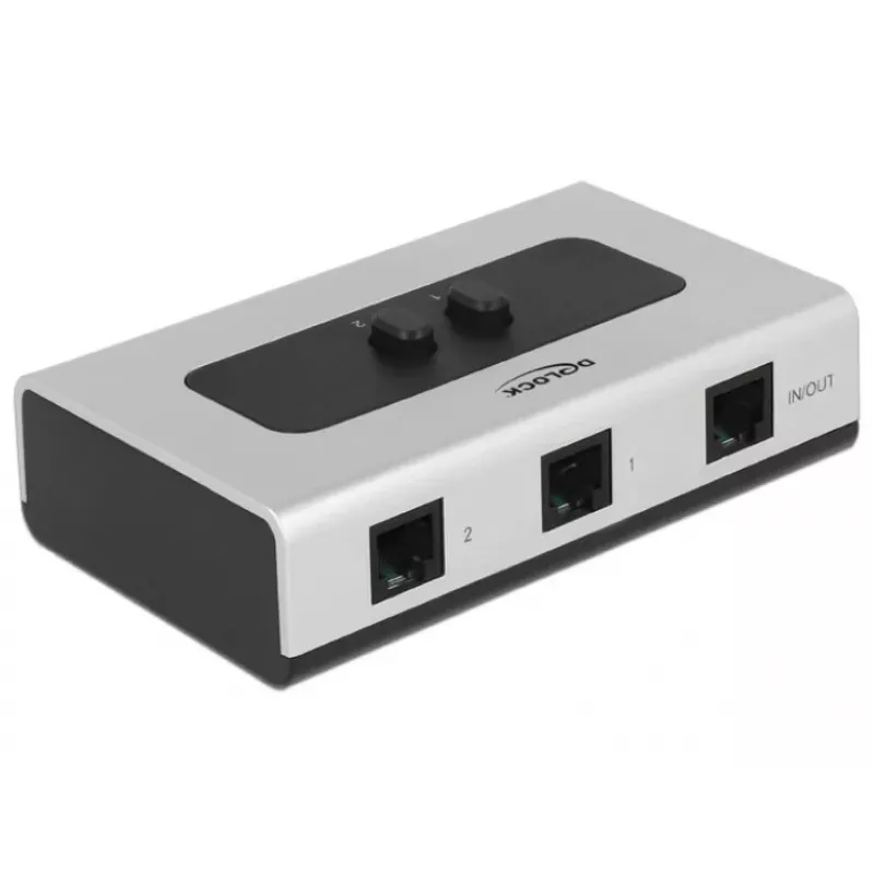 Delock Conmutador manual bidireccional RJ11 de 2 puertos