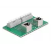 Delock RJ45 2 x conector hembra a 2 x bloque de terminales con pulsador para carril DIN en ángulo (66995)