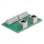 Delock RJ45 2 x conector hembra a 2 x bloque de terminales con pulsador para carril DIN en ángulo (66995)