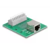 Delock conector hembra RJ45 a bloque de terminales con pulsador para carril DIN 66992