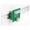 Delock conector hembra RJ45 a bloque de terminales con pulsador para carril DIN 66992
