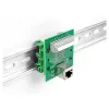 Delock Toma RJ45 a bloque de terminales con botón a presión para carril DIN en ángulo (66993)