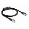 Delock Cable de red RJ45 Cat.6 F/UTP 1 m Negro con interruptor