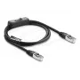 Delock Cable de red RJ45 Cat.6 F/UTP 1 m Negro con interruptor