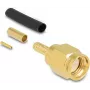 Delock Conector macho RP-SMA de crimpar para RG-174/RG-316/RG-188, contactos dorados, 50 Ohm 91788