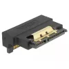 Delock adaptador SATA 22 pines conector hembra a conector macho con bloqueo – acodado hacia abajo