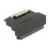 Delock adaptador SATA 22 pines conector hembra a conector macho con bloqueo – acodado hacia abajo