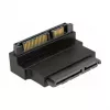 Delock adaptador SATA 22 pines conector hembra a conector macho con bloqueo – acodado hacia abajo