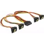 DeLOCK cable distribuidor de alimentación SATA - conector macho de 15 pines recto a conector hembra de 15 pines acodado, 15cm, 3,3/5/12V, con bloqueo, negro/amarillo/rojo/naranja 60167