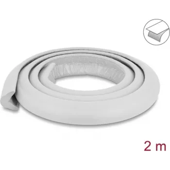 Delock Cinta protectora de espuma para bordes autoadhesiva 35 x 13 mm, 2 m, gris 18489