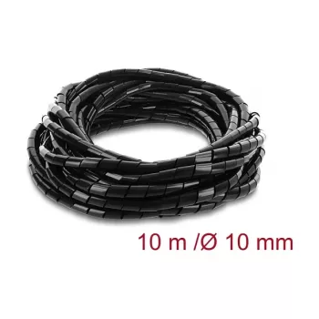 Delock Tubo espiral 10 mm de diámetro 10 m Negro