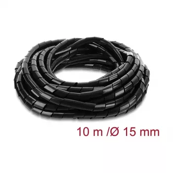 Tubo espiral Delock 15 mm de diámetro 10 m negro