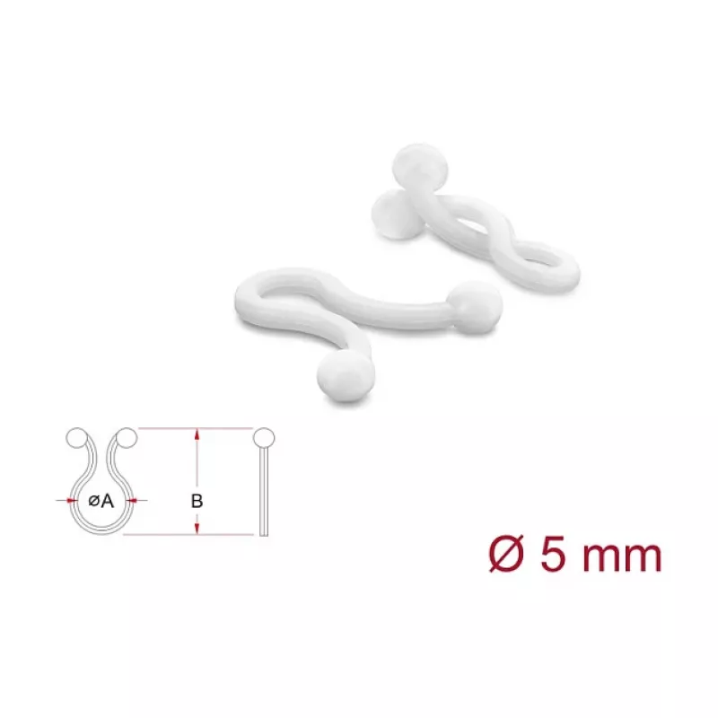 Delock tubo espiral 5 mm transparente, 100 uds.