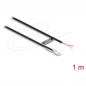 Cable sensor de temperatura Delock M4 con 2 extremos de cable abiertos, PVC redondo, B25/85 3435K, 1 m