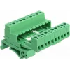DELOCK set de bloques de terminales para carril DIN 10 polos con paso 5,08 mm en ángulo