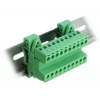 DELOCK set de bloques de terminales para carril DIN 10 polos con paso 5,08 mm en ángulo