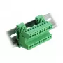 DELOCK set de bloques de terminales para carril DIN 10 polos con paso 5,08 mm en ángulo