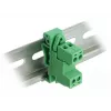 DELOCK Set de bloques de terminales para carril DIN 2 polos paso 5,08 mm en ángulo