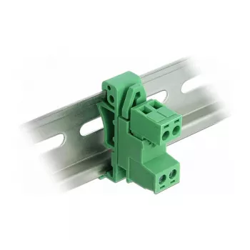DELOCK Set de bloques de terminales para carril DIN 2 polos paso 5,08 mm en ángulo