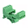 DeLOCK Set de bloques de bornes para carril DIN 4 polos con paso de 5,08 mm acodado