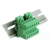 Delock Set de bloques de terminales para carril DIN 6 polos con paso 5,08 mm en ángulo