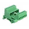 Delock Set de bloques de terminales para carril DIN 6 polos con paso 5,08 mm en ángulo