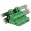 Delock Set de bloques de terminales para carril DIN 8 polos con seguro de tornillo