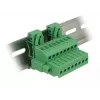 Delock Set de bloques de terminales para carril DIN 8 polos con seguro de tornillo