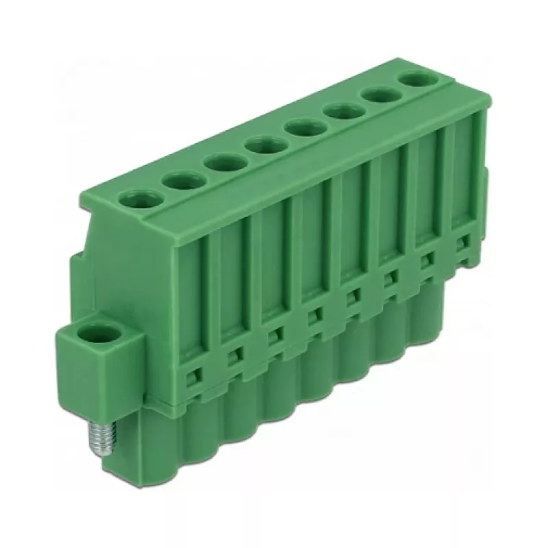 Delock Set de bloques de terminales para carril DIN 8 polos con seguro de tornillo