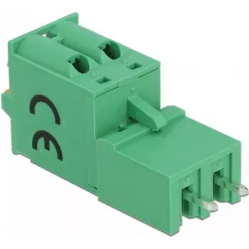 Delock Set de bloques de terminales para placa de circuito, 2 polos, paso 5,08 mm, vertical 66500