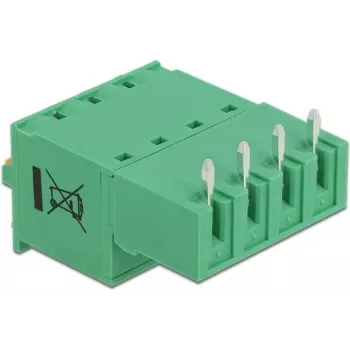 Delock Set de bloques de terminales para placa 4 polos 5,08 mm paso horizontal 66506
