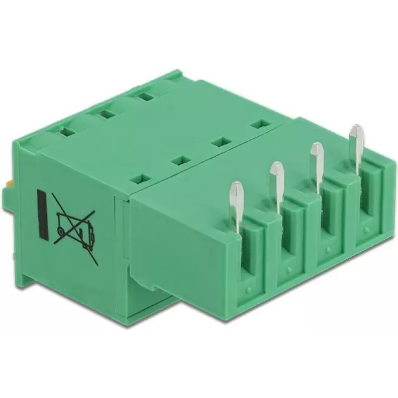 Delock Set de bloques de terminales para placa 4 polos 5,08 mm paso horizontal 66506