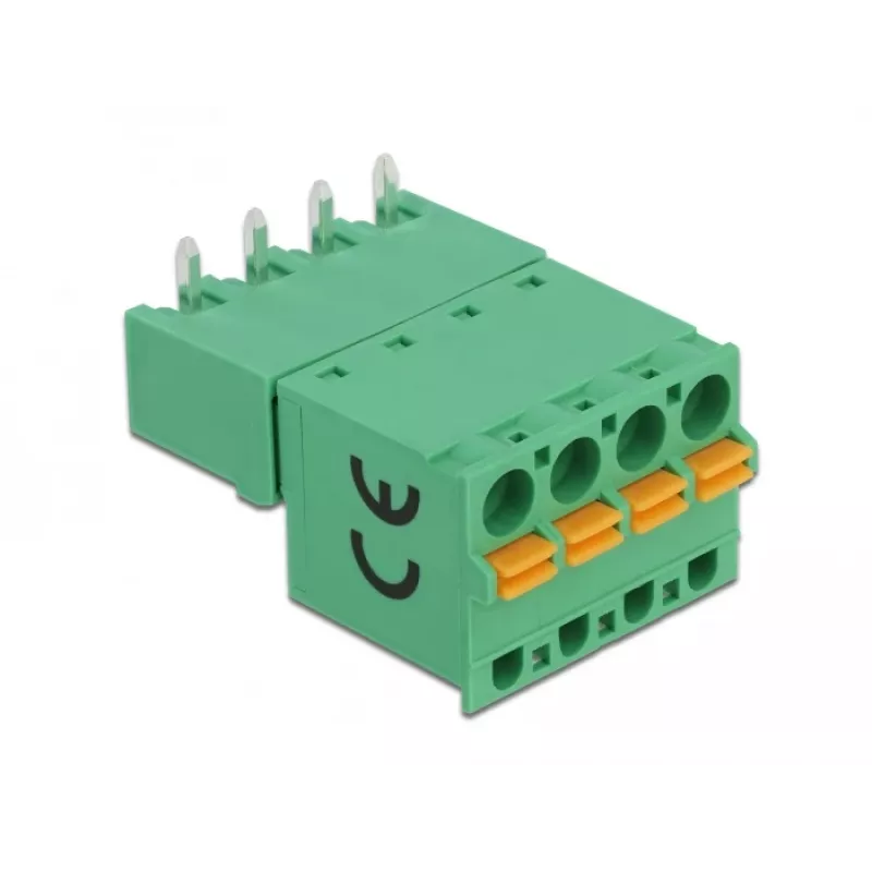 Delock Set de bloques de terminales para placa 4 polos 5,08 mm paso horizontal 66506
