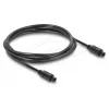 Delock cable TOSLINK, conector macho a conector macho, 4 mm de diámetro, 1,5 m, negro