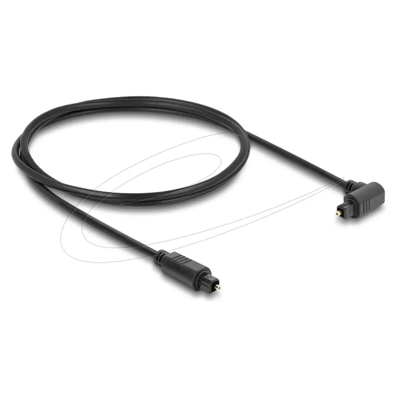 Delock cable de audio óptico TOSLINK 1m - 90° acodado a recto - 4mm - negro